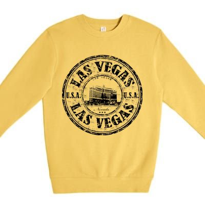 Las Vegas Distressed Circle Premium Crewneck Sweatshirt