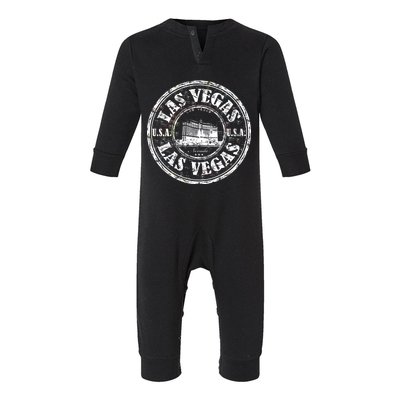 Las Vegas Distressed Circle Infant Fleece One Piece