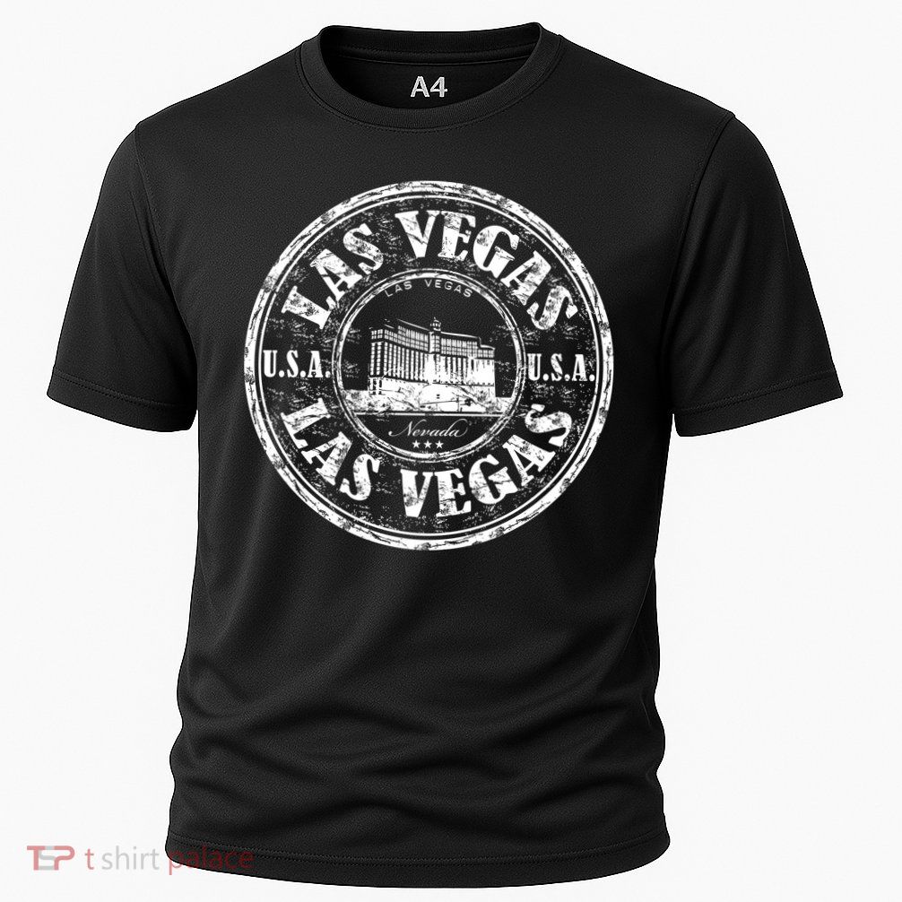 Las Vegas Distressed Circle Cooling Performance Crew T-Shirt