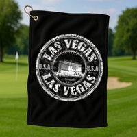 Las Vegas Distressed Circle Golf Towel