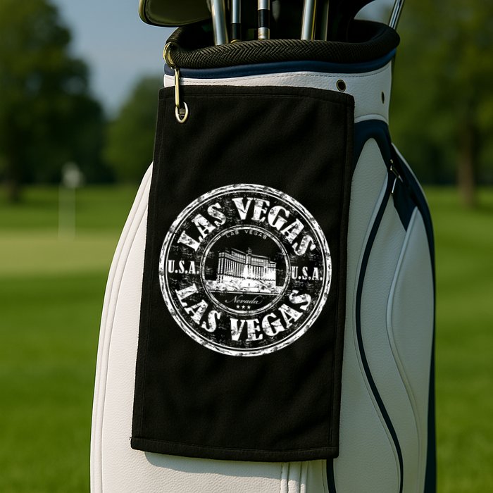 Las Vegas Distressed Circle Golf Towel