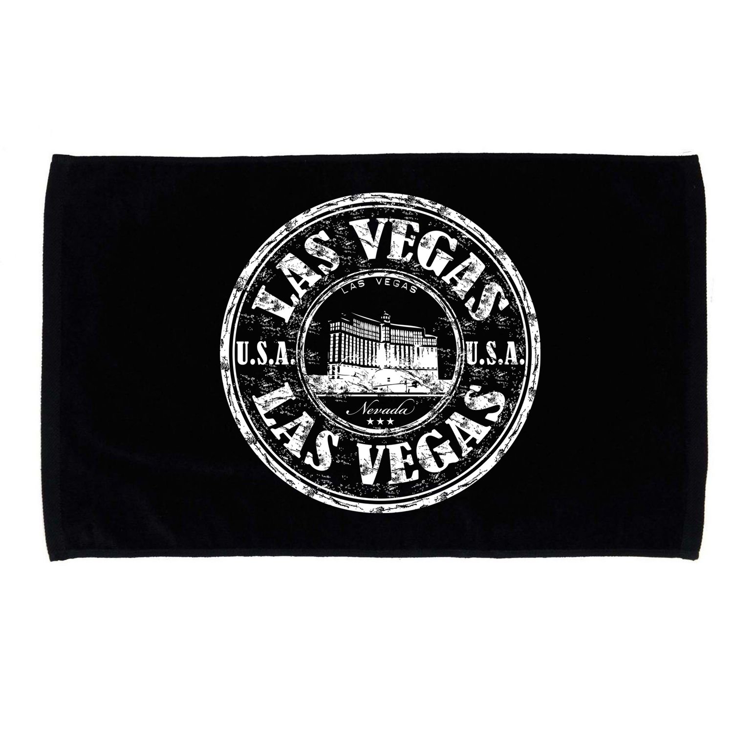 Las Vegas Distressed Circle Microfiber Hand Towel