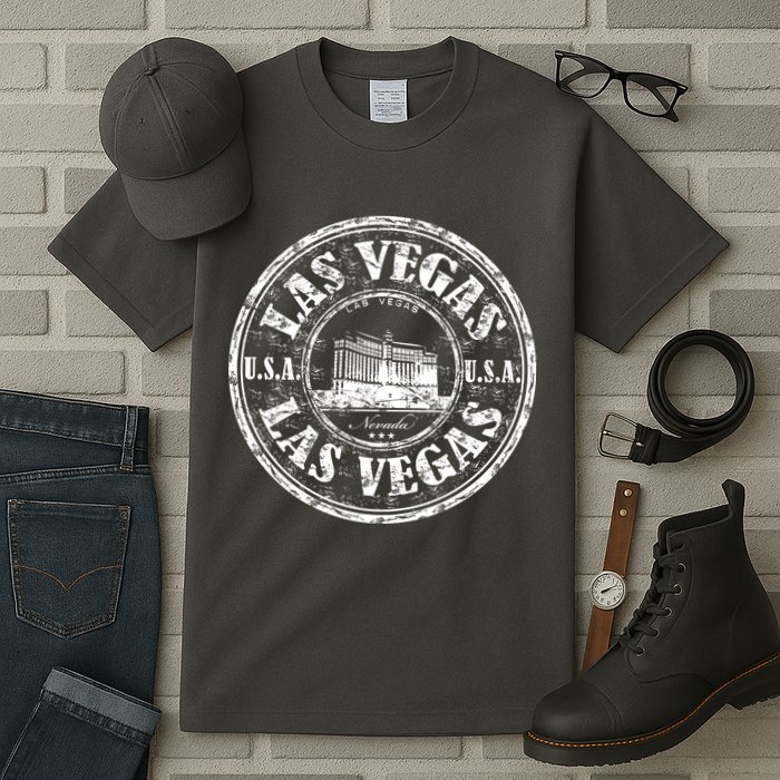 Las Vegas Distressed Circle Tall T-Shirt