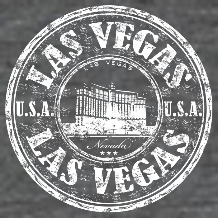 Las Vegas Distressed Circle 7-Panel Snapback Hat