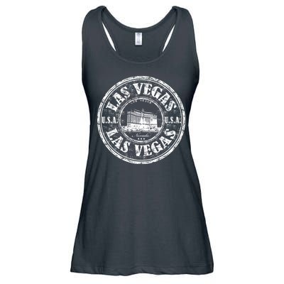 Las Vegas Distressed Circle Ladies Essential Flowy Tank