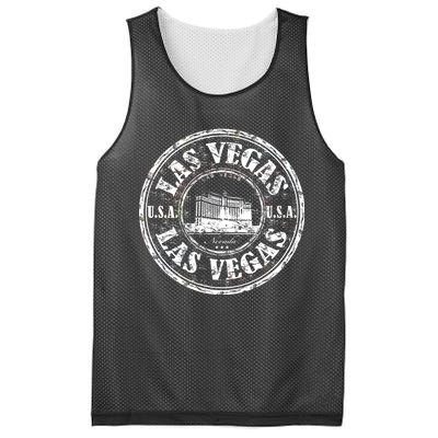 Las Vegas Distressed Circle Mesh Reversible Basketball Jersey Tank