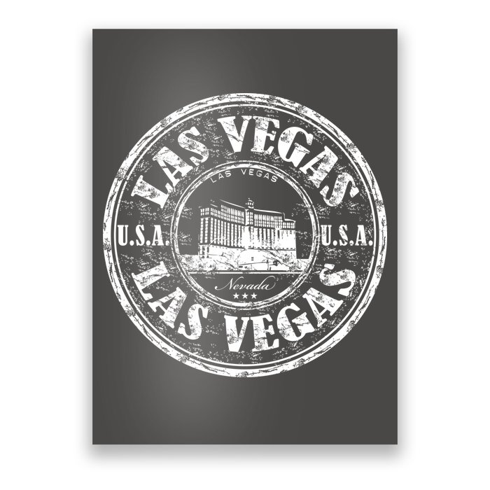 Las Vegas Distressed Circle Poster