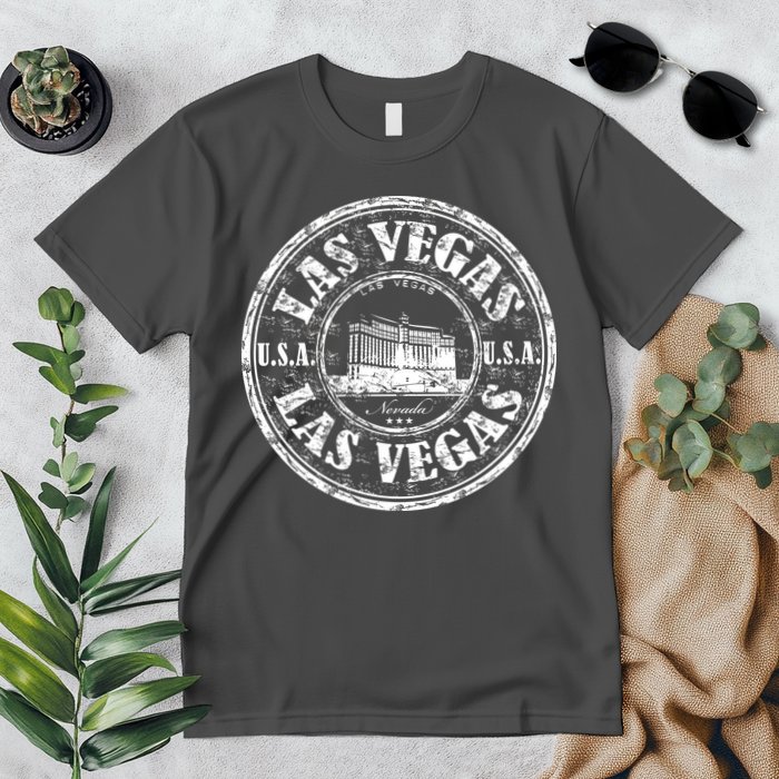 Las Vegas Distressed Circle Premium T-Shirt
