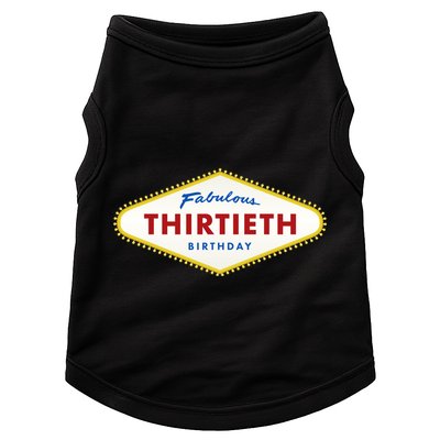 Las Vegas Fabulous Thirtieth Birthday Doggie Tank