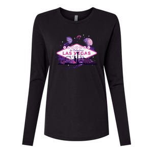 Las Vegas Galaxy Skyline Womens Cotton Relaxed Long Sleeve T-Shirt