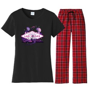 Las Vegas Galaxy Skyline Women's Flannel Pajama Set