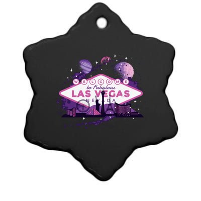 Las Vegas Galaxy Skyline Ceramic Star Ornament