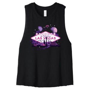 Las Vegas Galaxy Skyline Women's Racerback Cropped Tank