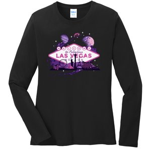 Las Vegas Galaxy Skyline Ladies Long Sleeve Shirt