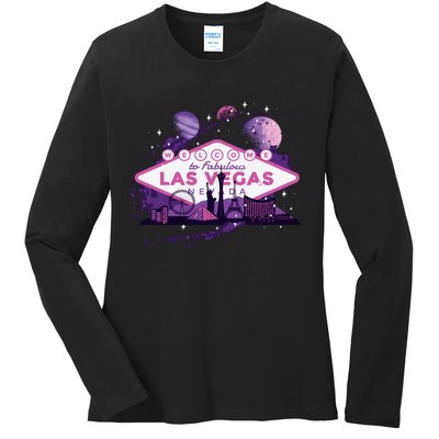 Las Vegas Galaxy Skyline Ladies Long Sleeve Shirt