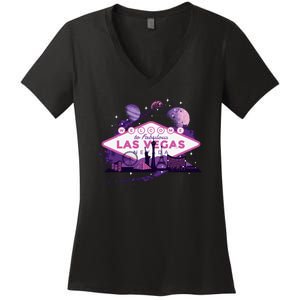 Las Vegas Galaxy Skyline Women's V-Neck T-Shirt