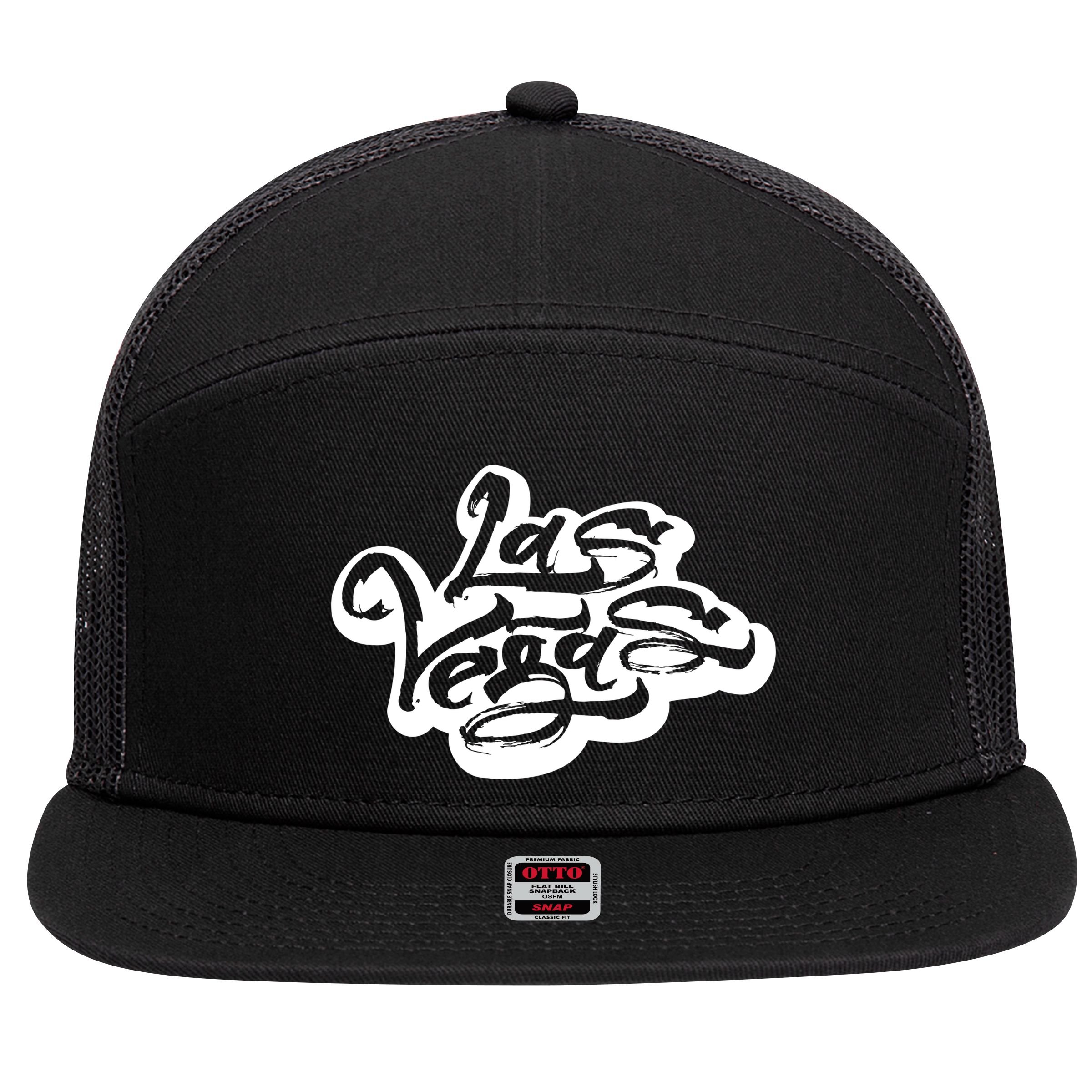 Las Vegas Graffiti 7 Panel Mesh Trucker Snapback Hat