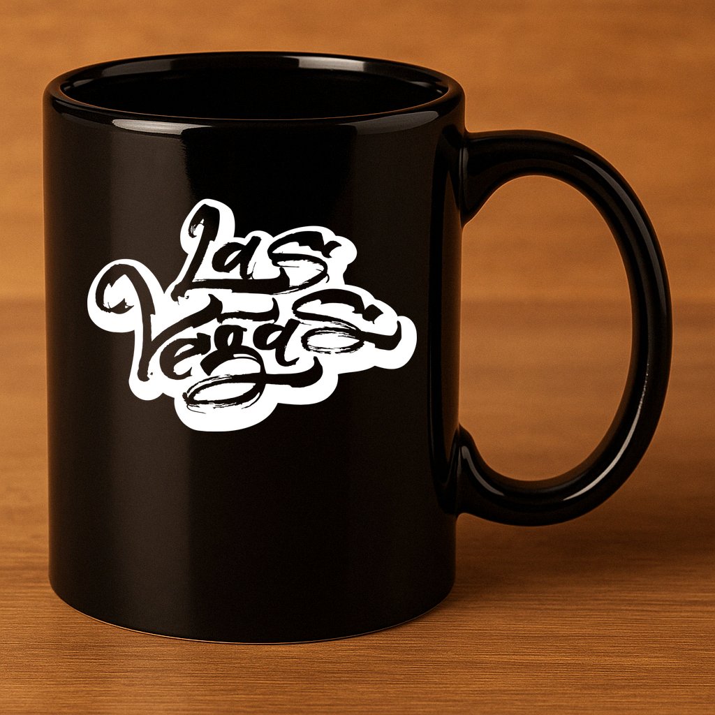 Las Vegas Graffiti 11oz C Handle Ceramic Mug