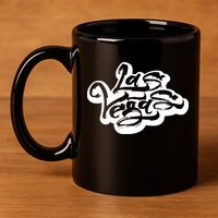 Las Vegas Graffiti 11oz C Handle Ceramic Mug