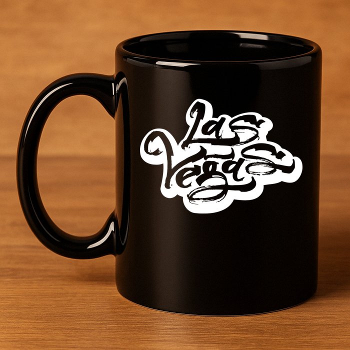 Las Vegas Graffiti 11oz C Handle Ceramic Mug
