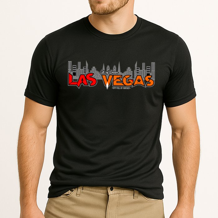 Las Vegas Graffiti Skyline Cooling Performance Crew T-Shirt