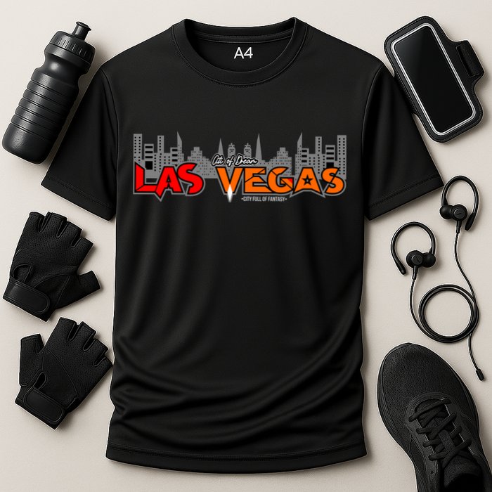 Las Vegas Graffiti Skyline Cooling Performance Crew T-Shirt
