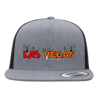 Las Vegas Graffiti Skyline Flat Bill Trucker Hat