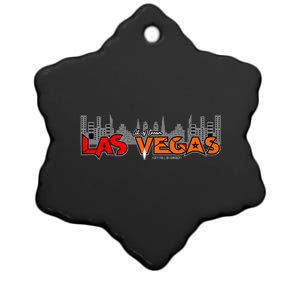 Las Vegas Graffiti Skyline Ceramic Star Ornament