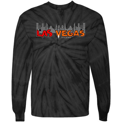 Las Vegas Graffiti Skyline Tie-Dye Long Sleeve Shirt