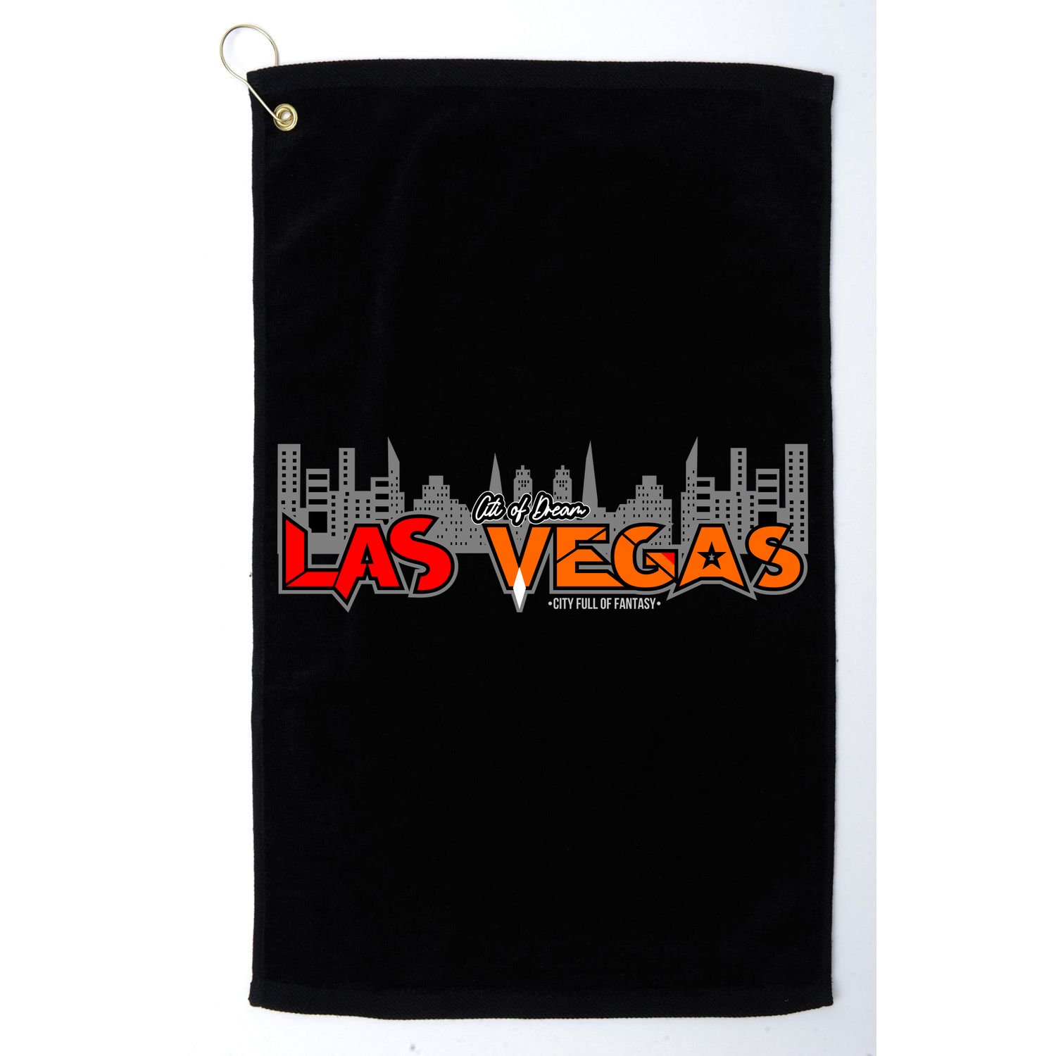 Las Vegas Graffiti Skyline Golf Towel