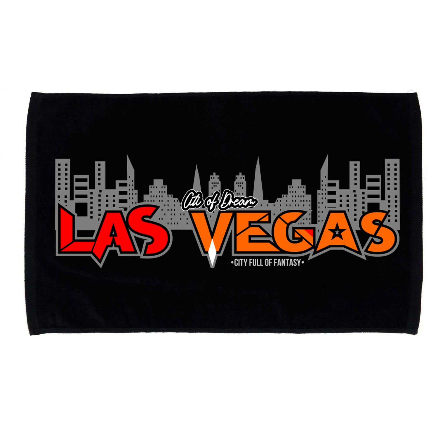 Las Vegas Graffiti Skyline Microfiber Hand Towel