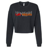 Las Vegas Graffiti Skyline Cropped Pullover Crew