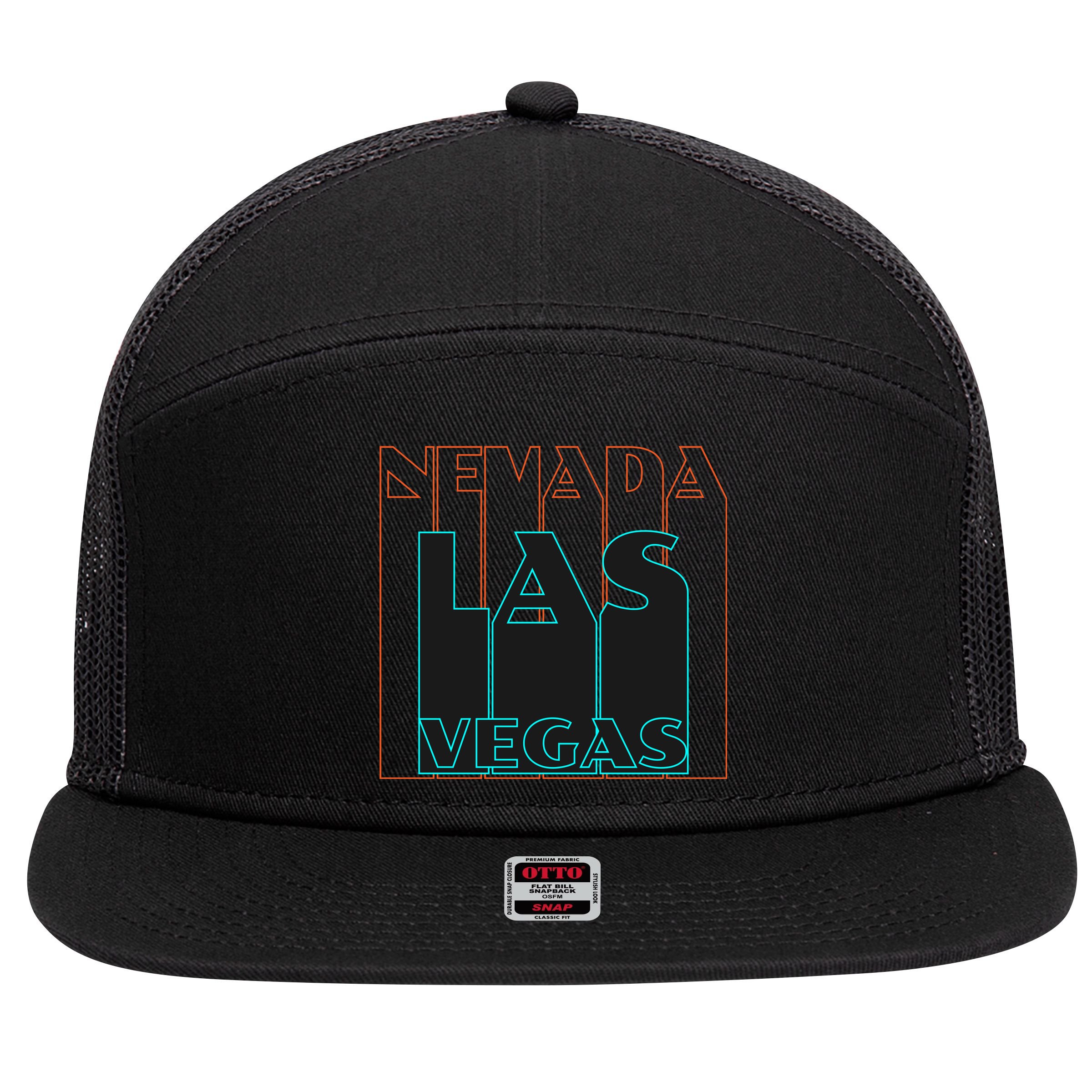 Las Vegas Retro 7 Panel Mesh Trucker Snapback Hat