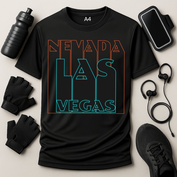 Las Vegas Retro Cooling Performance Crew T-Shirt