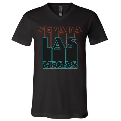 Las Vegas Retro V-Neck T-Shirt