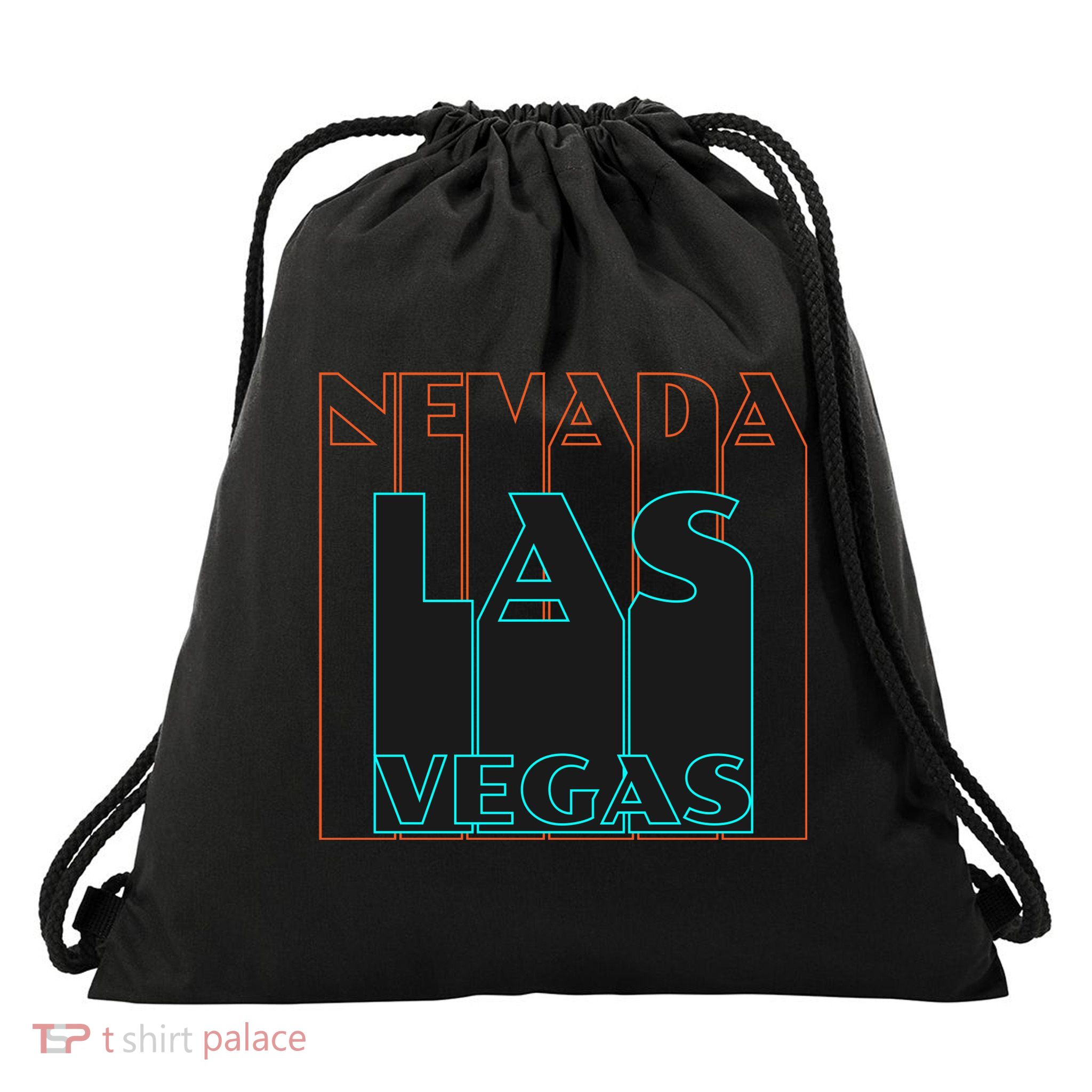 Las Vegas Retro Drawstring Bag