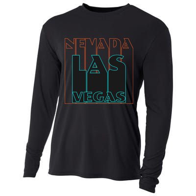 Las Vegas Retro Cooling Performance Long Sleeve Crew