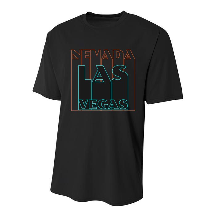 Las Vegas Retro Youth Performance Sprint T-Shirt