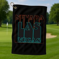 Las Vegas Retro Golf Towel