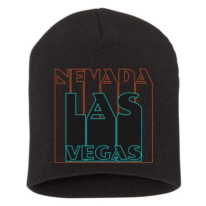 Las Vegas Retro Short Acrylic Beanie