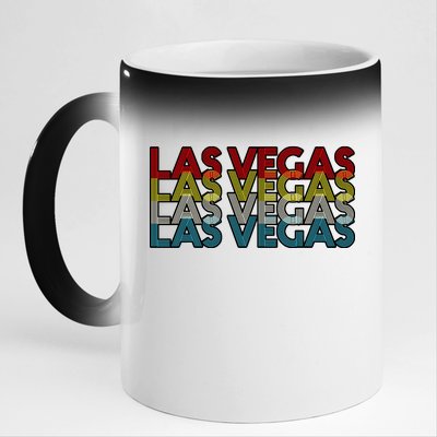 Las Vegas Retro Logo 11oz Black Color Changing Mug