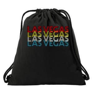 Las Vegas Retro Logo Drawstring Bag