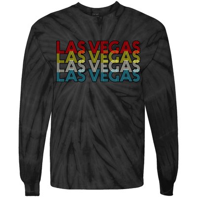 Las Vegas Retro Logo Tie-Dye Long Sleeve Shirt