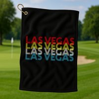Las Vegas Retro Logo Golf Towel