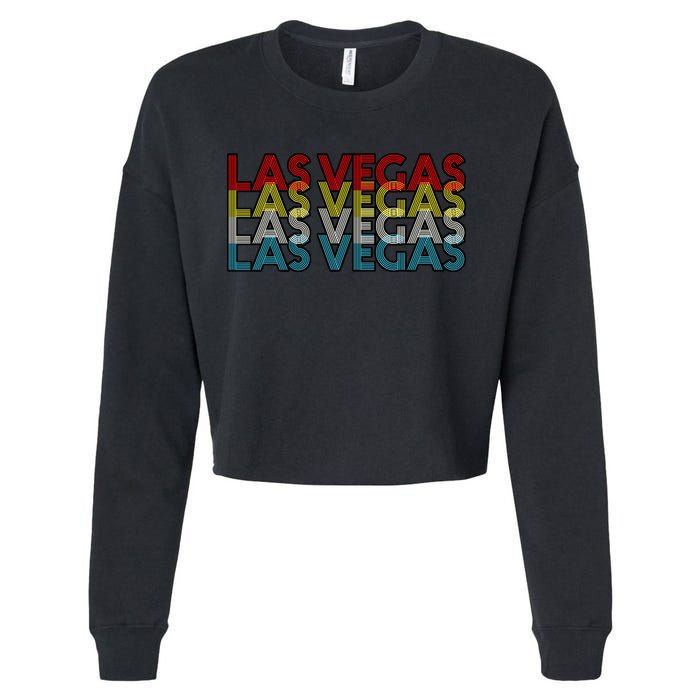 Las Vegas Retro Logo Cropped Pullover Crew