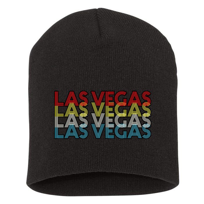 Las Vegas Retro Logo Short Acrylic Beanie
