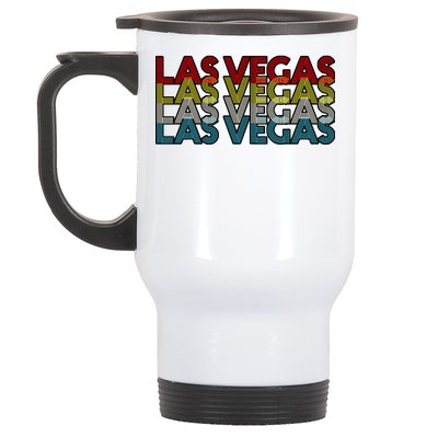 Las Vegas Retro Logo Stainless Steel Travel Mug