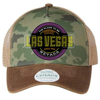 Las Vegas Retro Neon Logo Legacy Tie Dye Trucker Hat