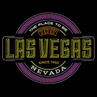 Las Vegas Retro Neon Logo Cooling Performance Crew T-Shirt