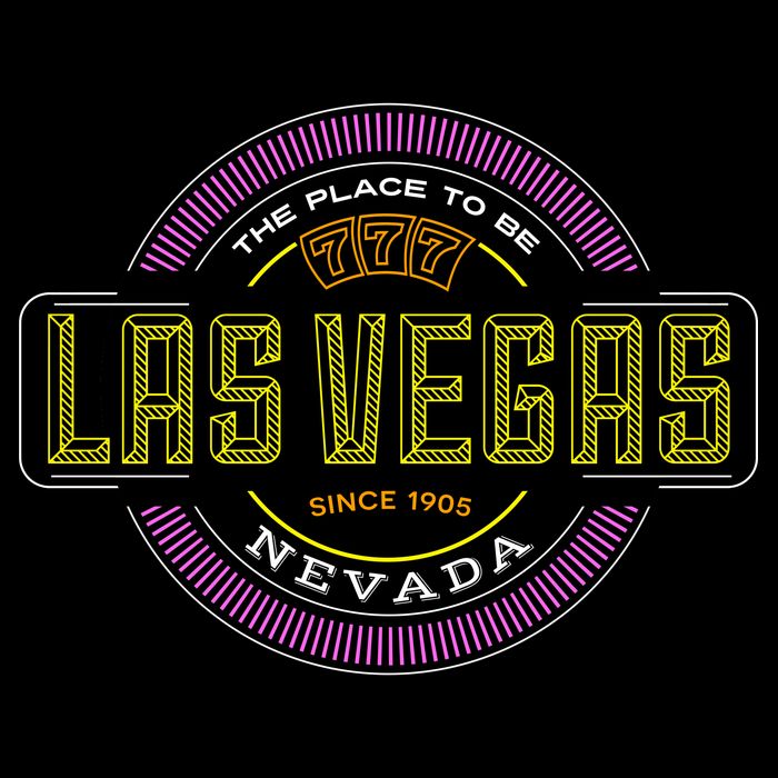 Las Vegas Retro Neon Logo Cooling Performance Crew T-Shirt